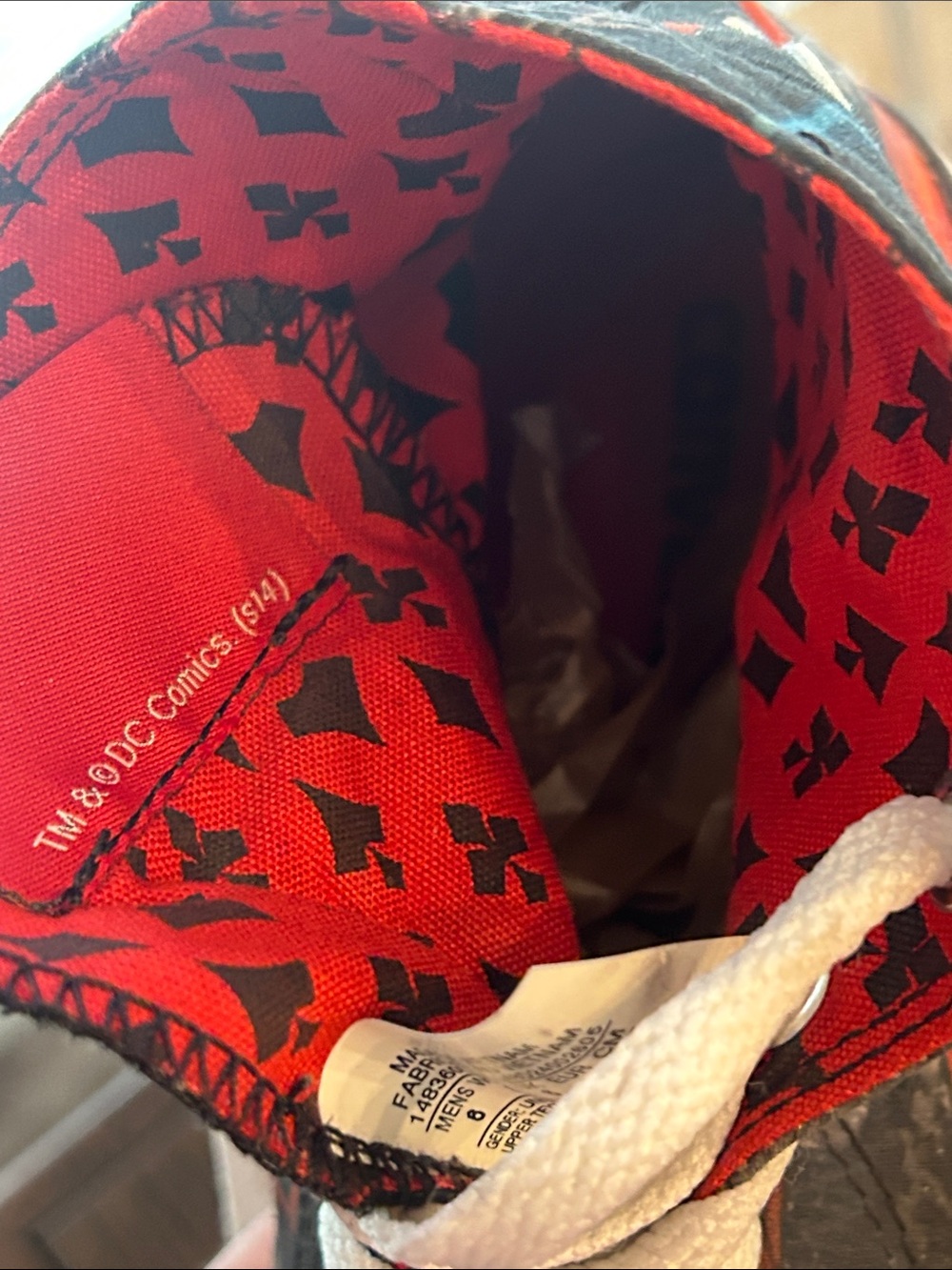 Converse Black/Red Harley Quinn Graphic High Top Sneakers❤️ - Picture 10 of 12